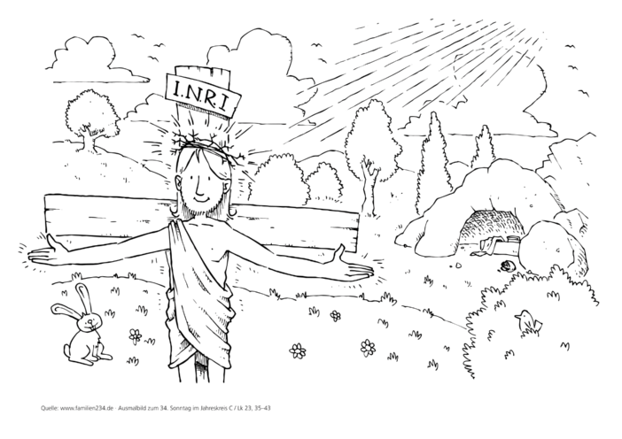 Ausmalbild Jesus Am Kreuz Ausmalbild Jesus Am Kreuz